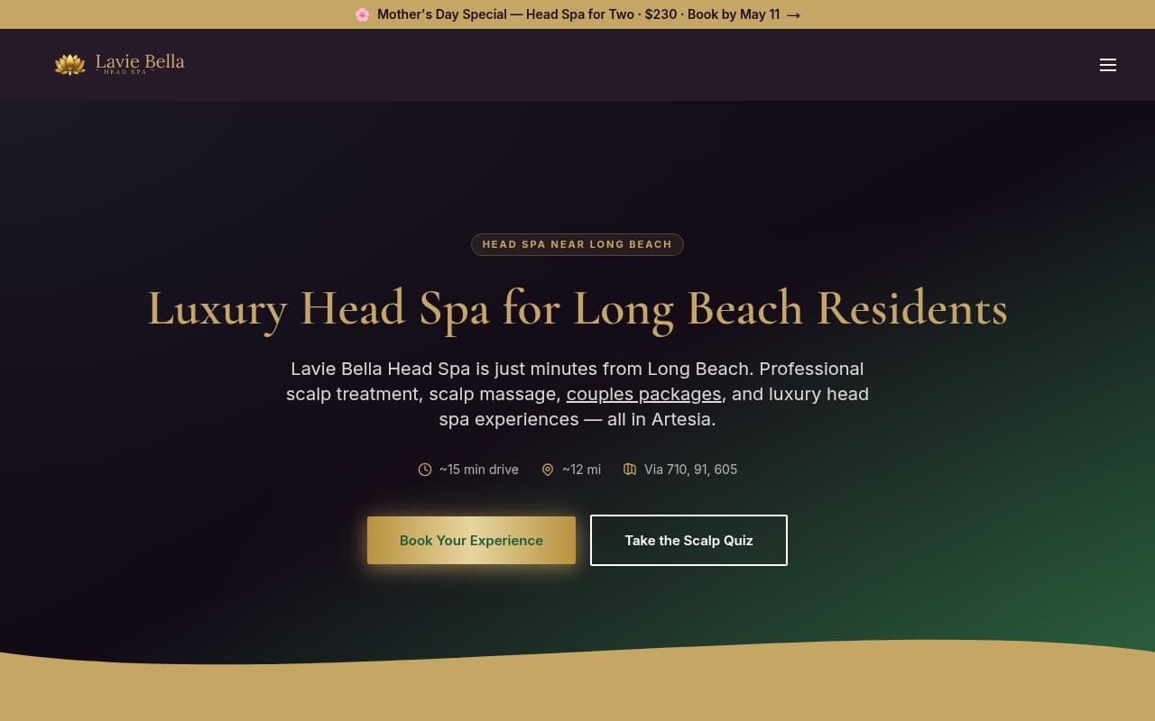 Lavie Bella Long Beach city page